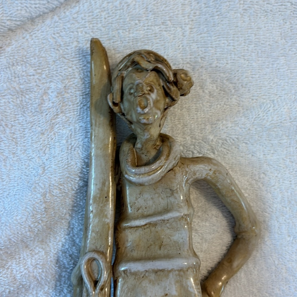 Vintage 12” T Bencini Skier Figurine Statue Signed Italy - Picture 2 of 6